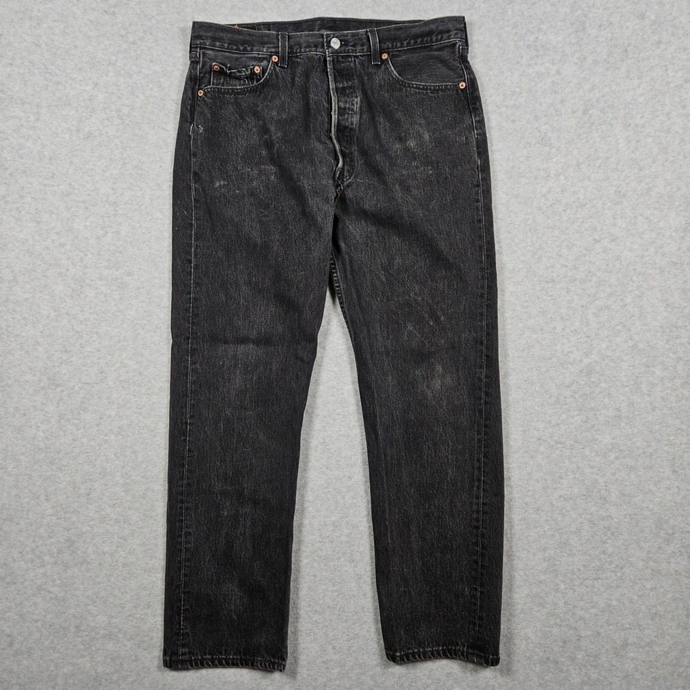 Vintage Levi's 501-0660 Men's 38x32 Black Denim Jeans USA Made 1996 (Fits 36x31)